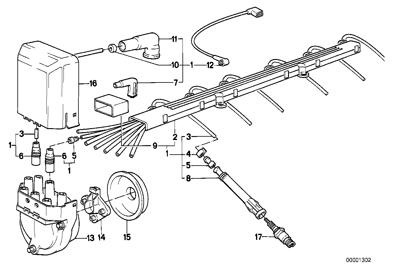 Genuine BMW 12121720530 E34 Ignition Wiring (Inc. 520i & 525i) | ML Performance UK Car Parts