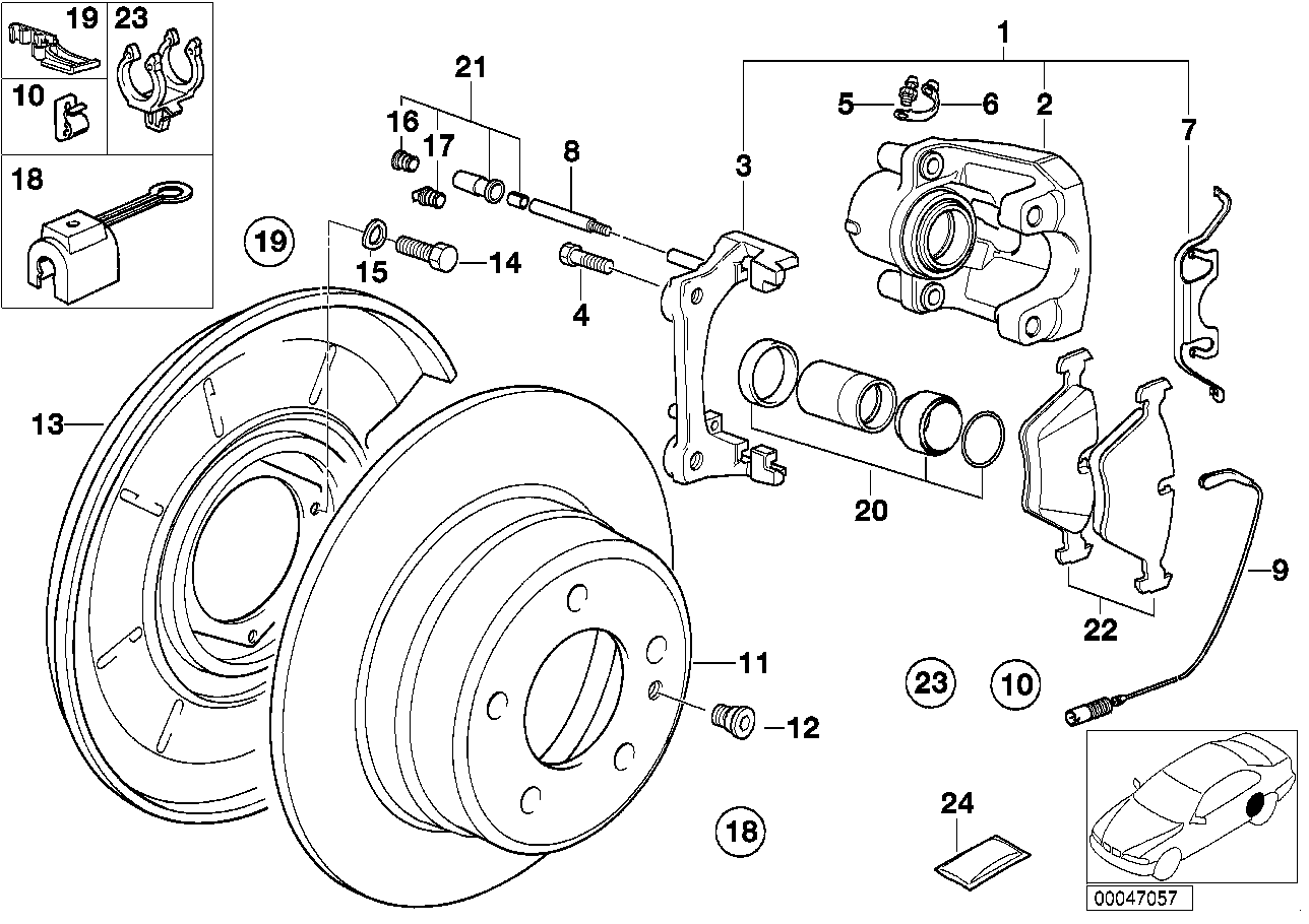 Genuine BMW 34211160384 E34 E32 Calliper Carrier ATE (Inc. M5, 750i & 740i) | ML Performance UK Car Parts