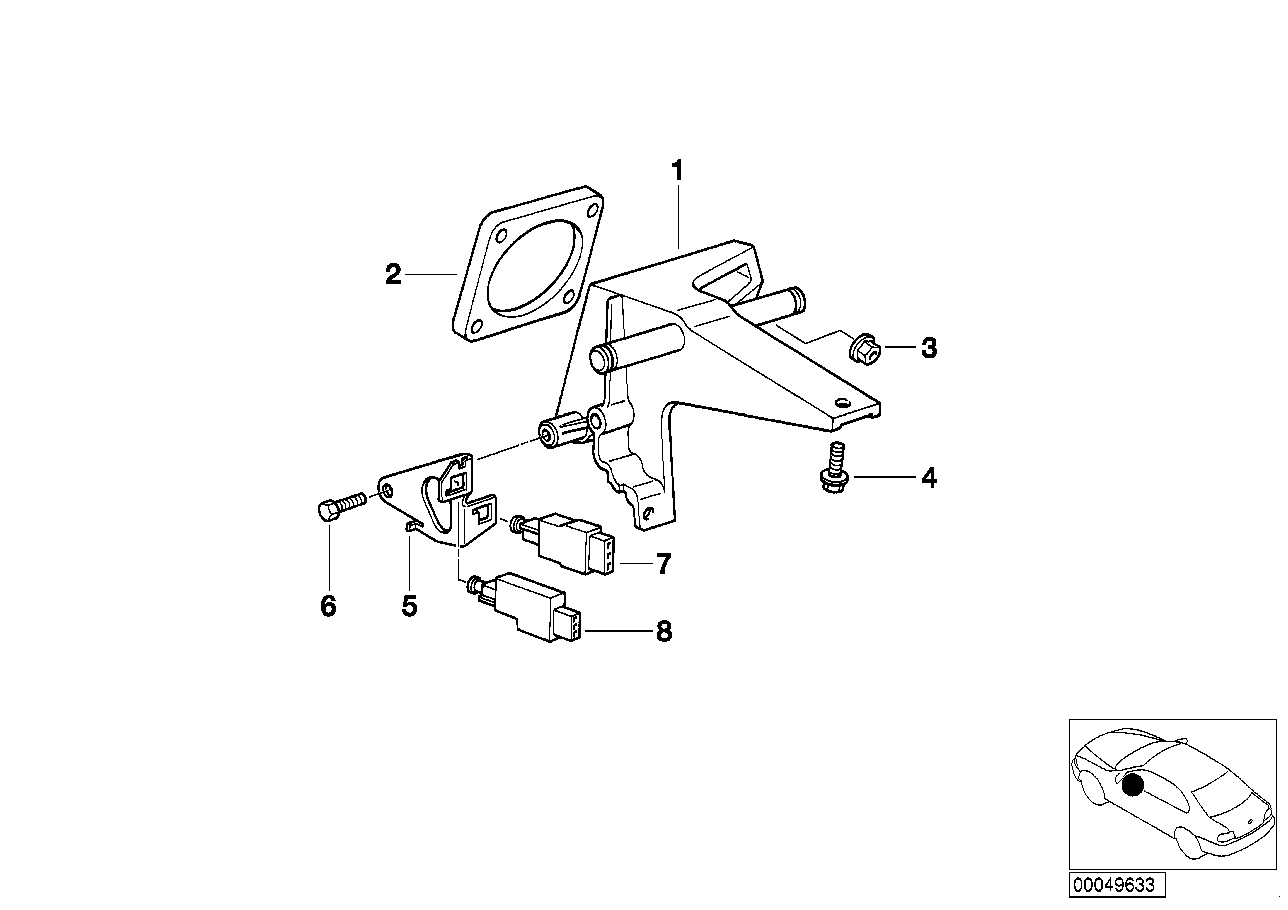 Genuine BMW 61318363710 E36 E53 E39 Clutch Switch STARTLOCK (Inc. Cooper S, 530i & 323Ci) | ML Performance UK Car Parts