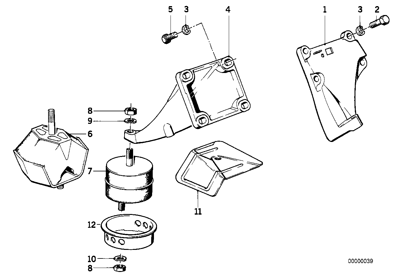 Genuine BMW 11811175603 E28 Supporting Bracket Left (Inc. 524d, 520i & 524td) | ML Performance UK Car Parts