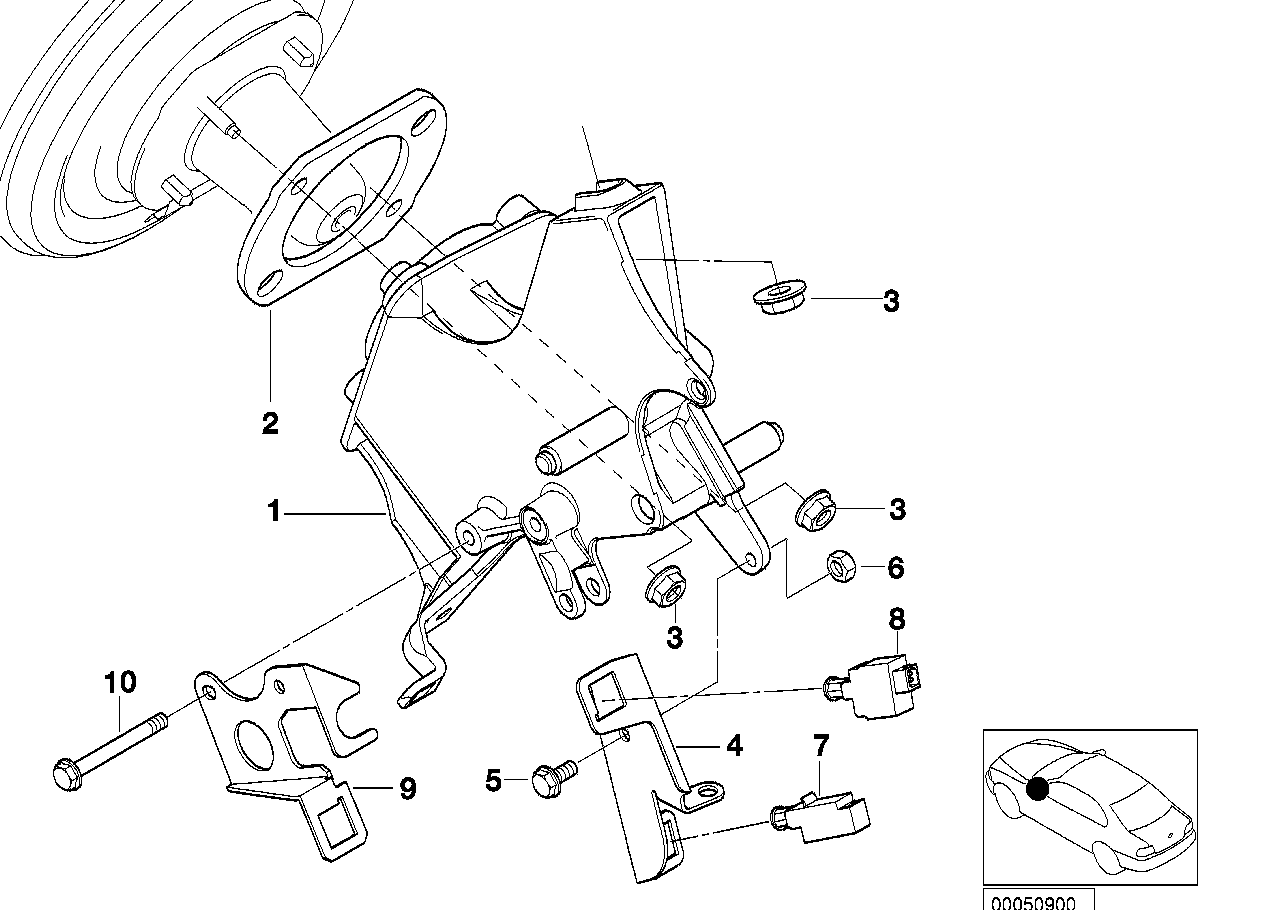 Genuine BMW 35101165692 E53 Supporting Bracket, Foot Controls (Inc. X5) | ML Performance UK Car Parts