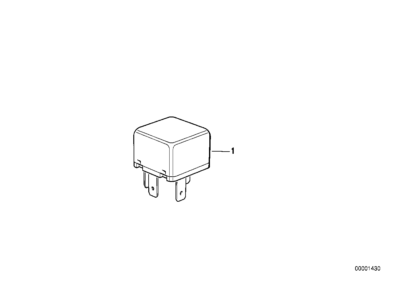 Genuine BMW 61361729004 E30 E36 Relay For No Contact, White Reversed-polarity guard NO contact white (Inc. 324d, 318ti & 735i) | ML Performance UK Car Parts