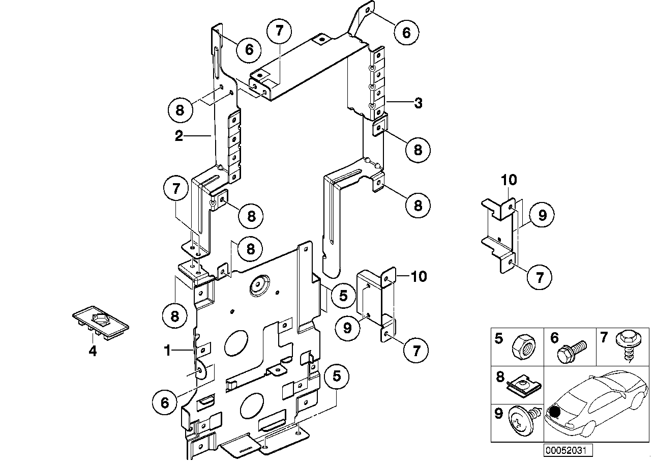 Genuine BMW 65128383515 E53 Base Support System, Rear (Inc. X5) | ML Performance UK Car Parts