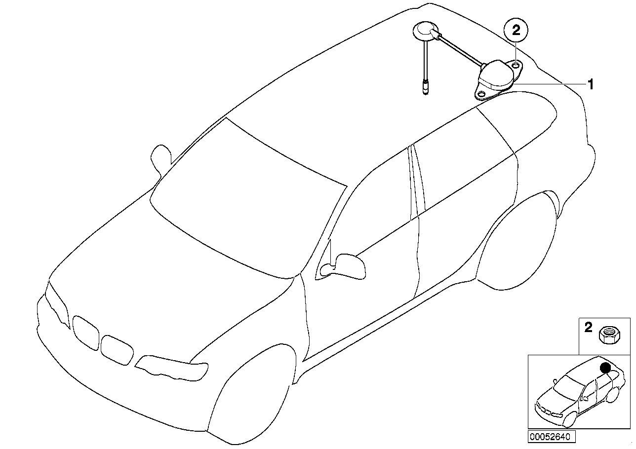 Genuine BMW 65908381206 E53 Gps Antenna (Inc. X5 3.0i) | ML Performance UK Car Parts