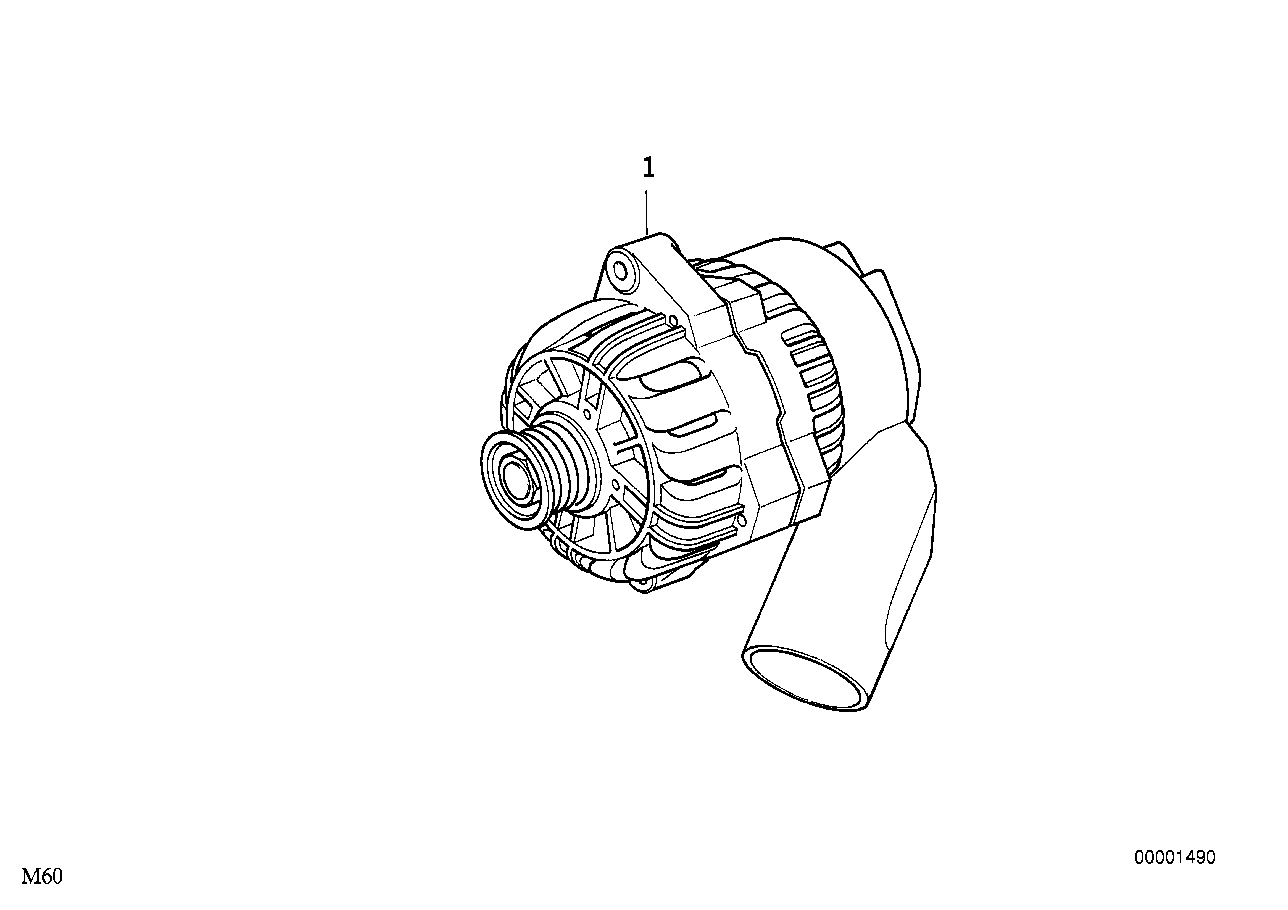 Genuine BMW 12311704082 E34 E31 E32 Exch. Compact Alternator 140A (Inc. 740i, 840i & 730iL) | ML Performance UK Car Parts