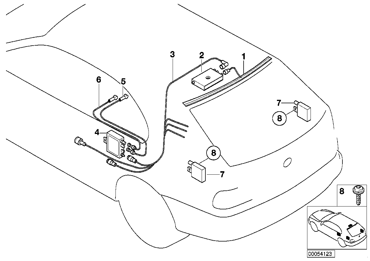 Genuine BMW 61126907452 E53 Antenna Cable Diversity (Inc. X5) | ML Performance UK Car Parts