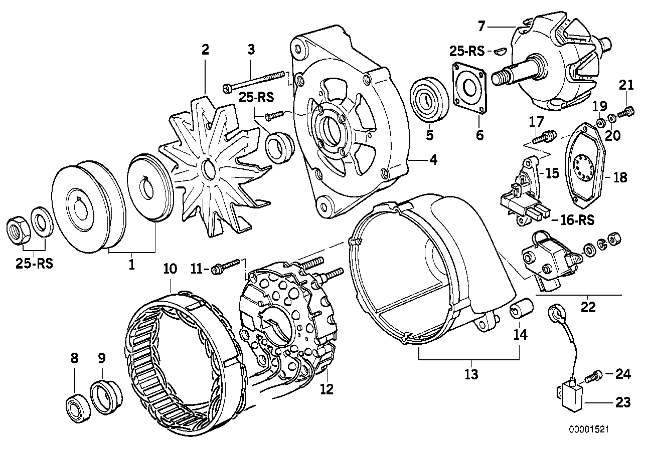 Genuine BMW 12311722989 E34 E32 E31 Condenser (Inc. 750i, 750iL & 850Ci) | ML Performance UK Car Parts