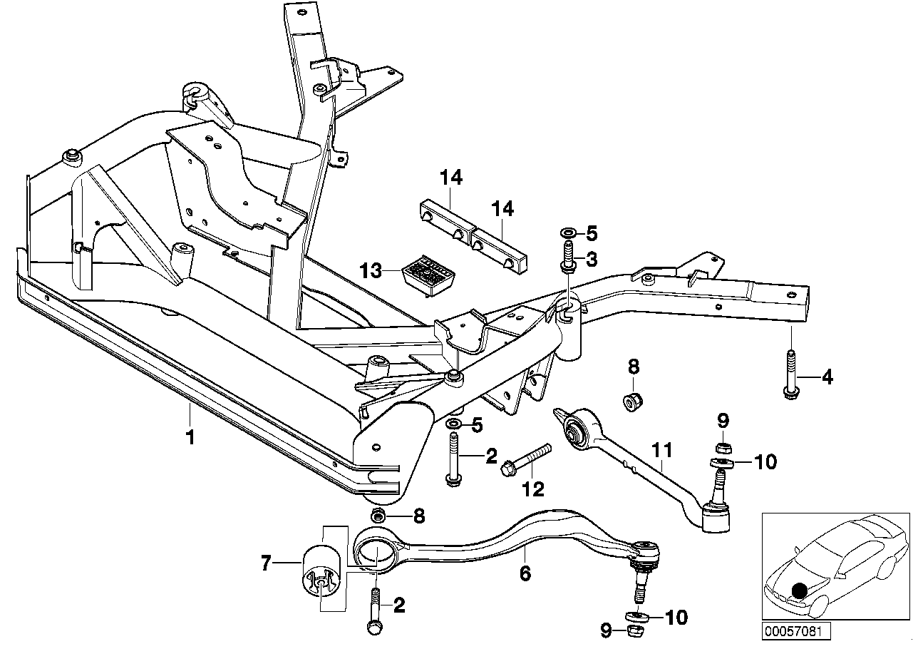 Genuine BMW 31106750562 E52 Wishbone, Right (Inc. Alpina V8 & Z8) | ML Performance UK Car Parts