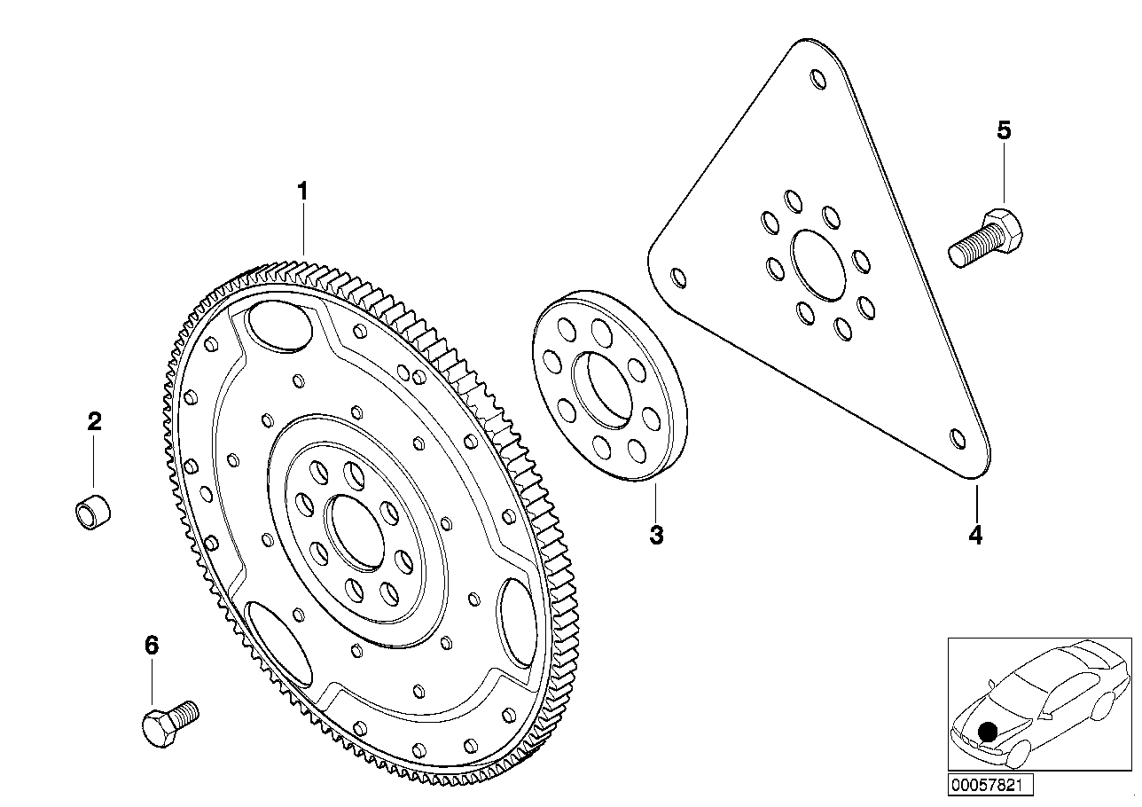 Genuine BMW 11227508000 E65 E60 E46 Flywheel (Inc. Z3 3.0i, 730Li & 730i) | ML Performance UK Car Parts