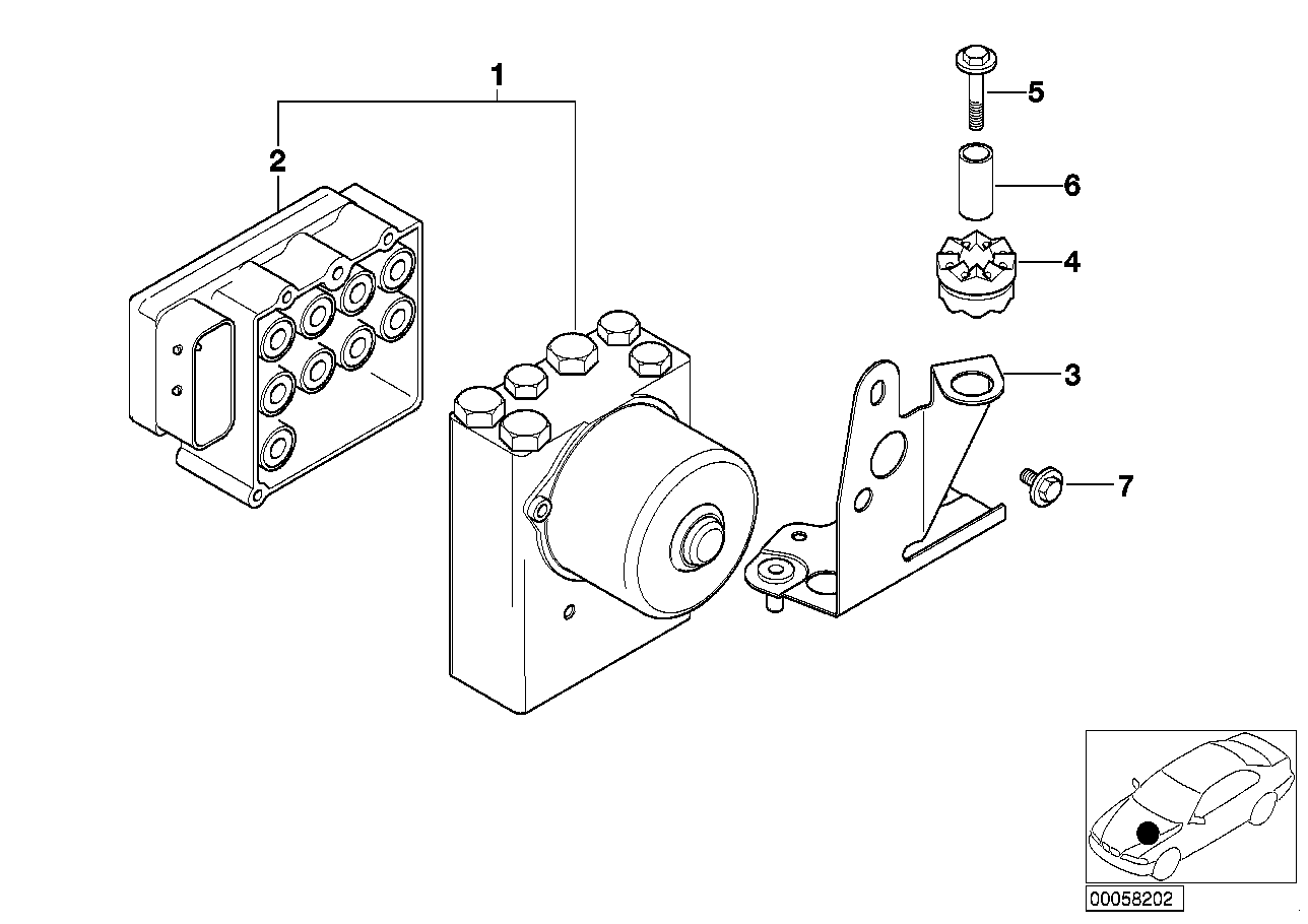 Genuine BMW 34516756341 E39 E38 Rp Hydraulic Unit Asc (Inc. 725tds, 520d & 525i) | ML Performance UK Car Parts