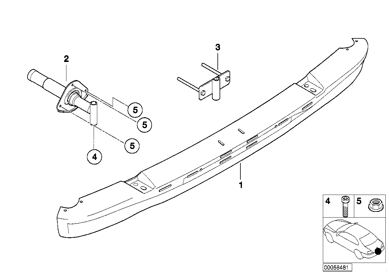 Genuine BMW 71601097204 E53 Mount, Bumper Bracket Rear (Inc. X5 3.0d, X5 3.0i & X5 4.4i) | ML Performance UK Car Parts