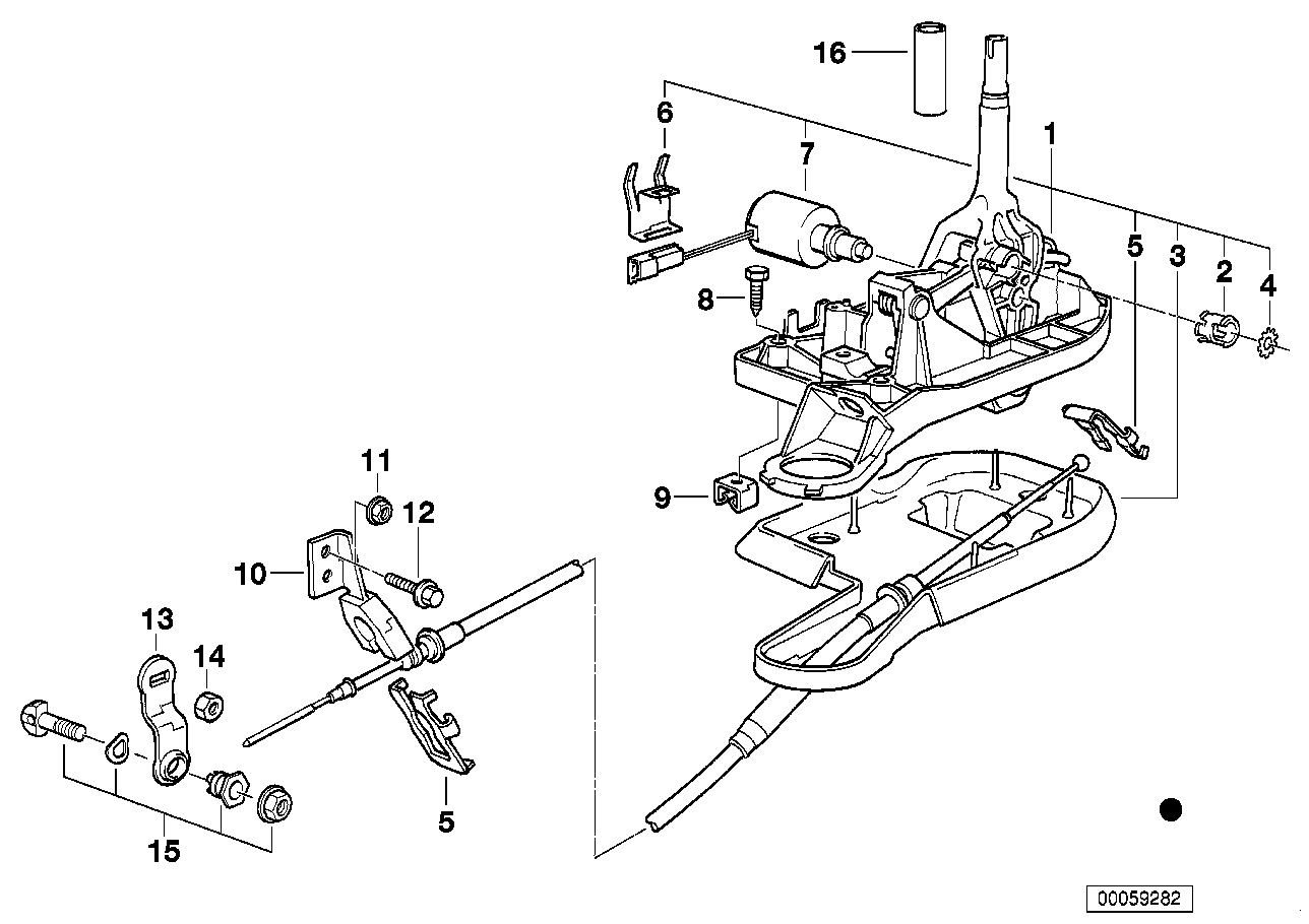 Genuine BMW 25161422836 E46 Gearshift SHIFT-INTERLOCK (Inc. 318i, 328Ci & 328i) | ML Performance UK Car Parts