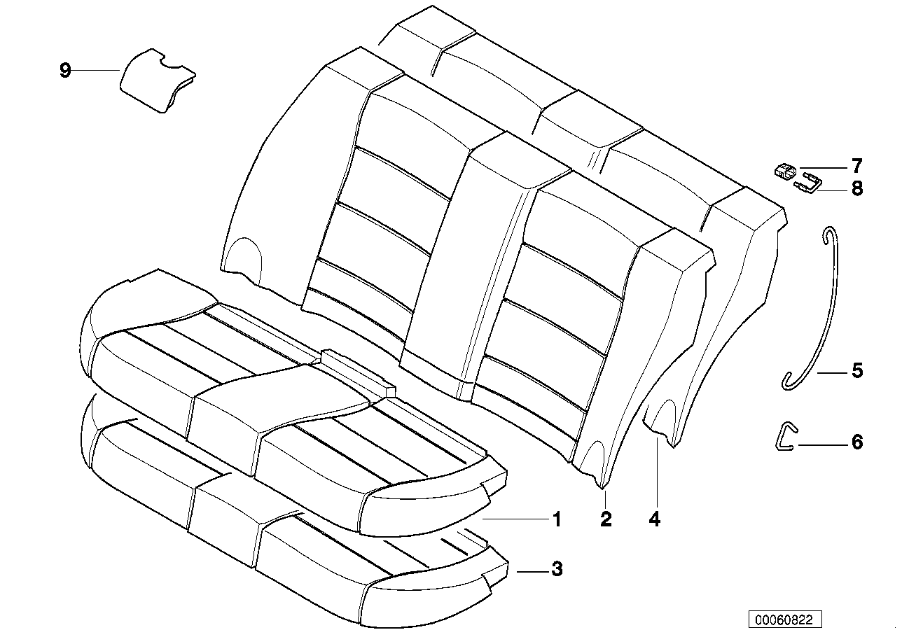 Genuine BMW 52208236150 E46 Backrest Upholstery (Inc. 330i, 316i 1.6 & 330d) | ML Performance UK Car Parts