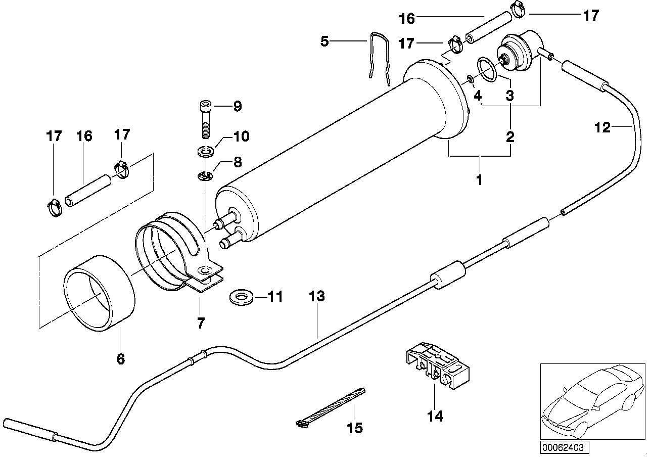 Genuine BMW 13321437455 E39 Vacuum Pipe (Inc. 540iP) | ML Performance UK Car Parts