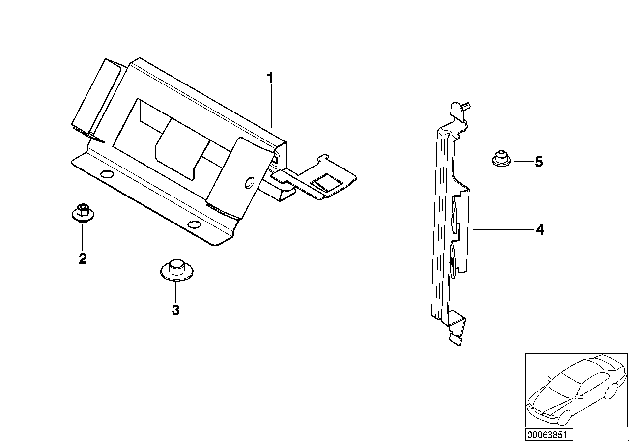 Genuine BMW 61358379549 E52 Bracket, Control Unit (Inc. ALPINA V8 & Z8) | ML Performance UK Car Parts