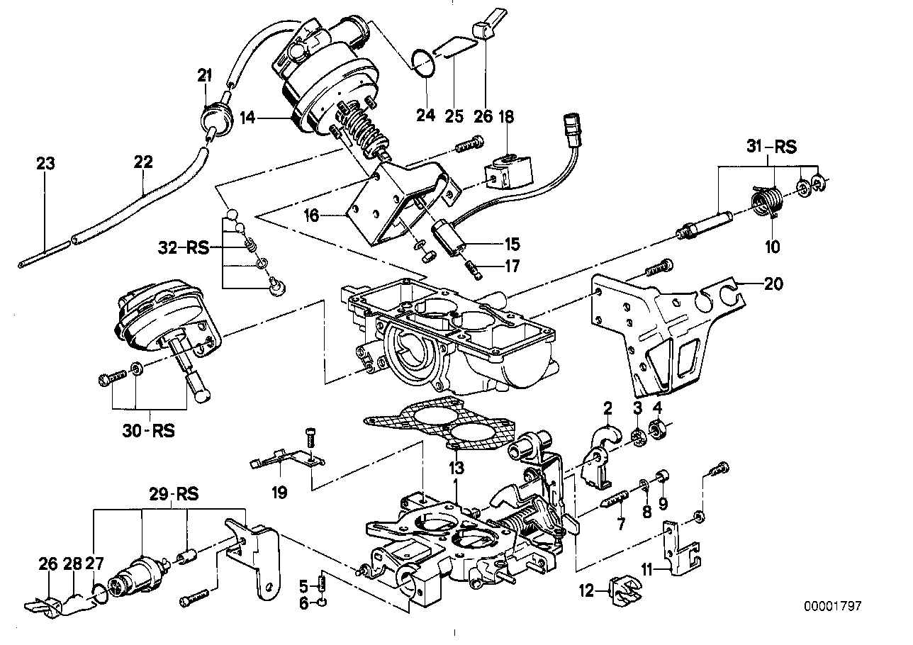 Genuine BMW 13111717873 E30 E28 Repair Kit Potentiometer (Inc. 316 & 518) | ML Performance UK Car Parts