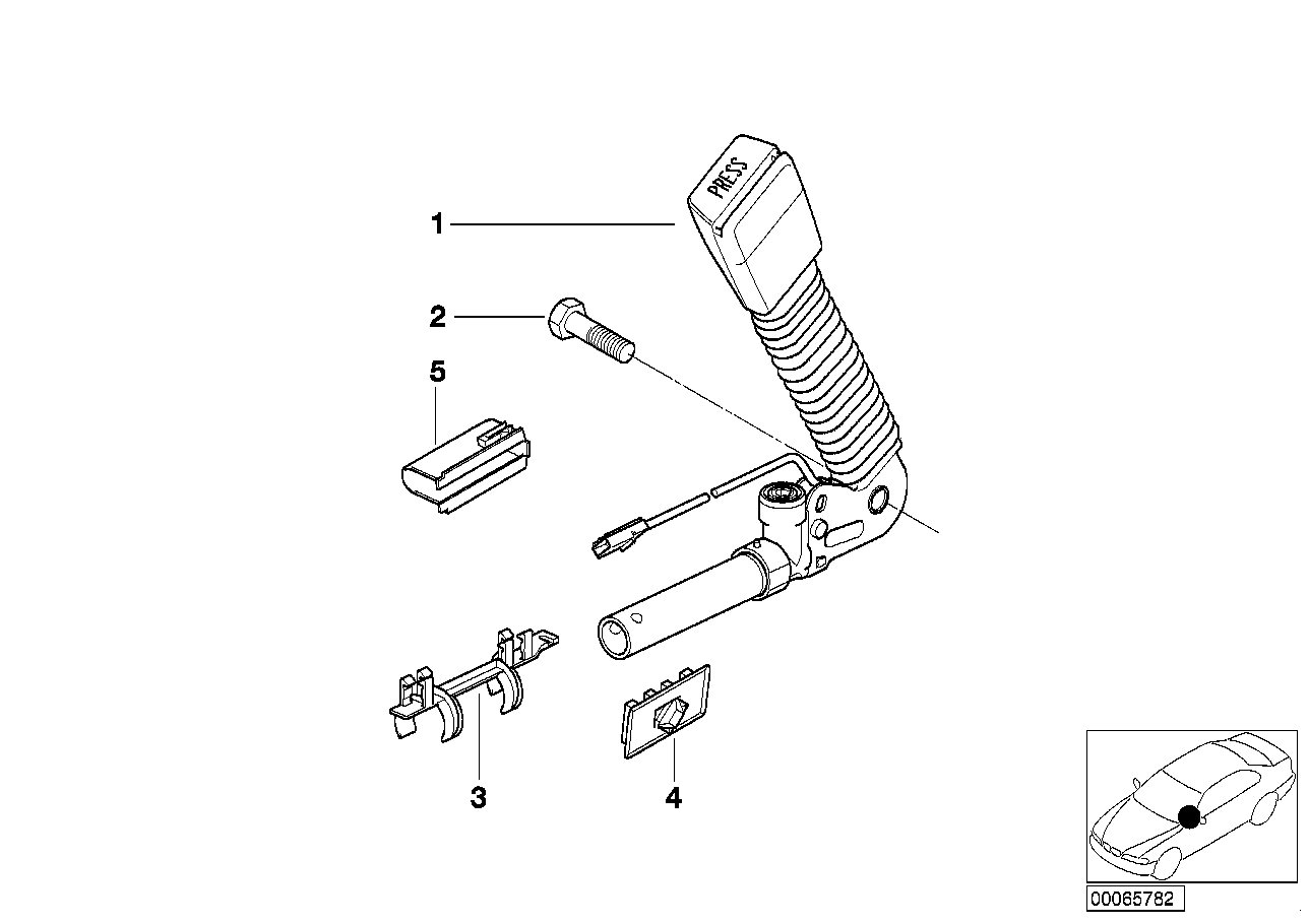 Genuine BMW 52108099498 E83 RR4 E93 Clip, Belt Tensioner (Inc. M3, X3 2.5i & M6) | ML Performance UK Car Parts