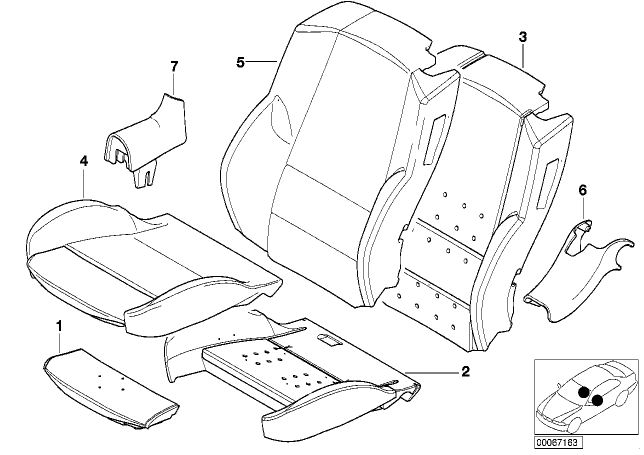 Genuine BMW 52108267394 E46 Seat Upholstery, Right (Inc. 320Ci, M3 & 330Cd) | ML Performance UK Car Parts