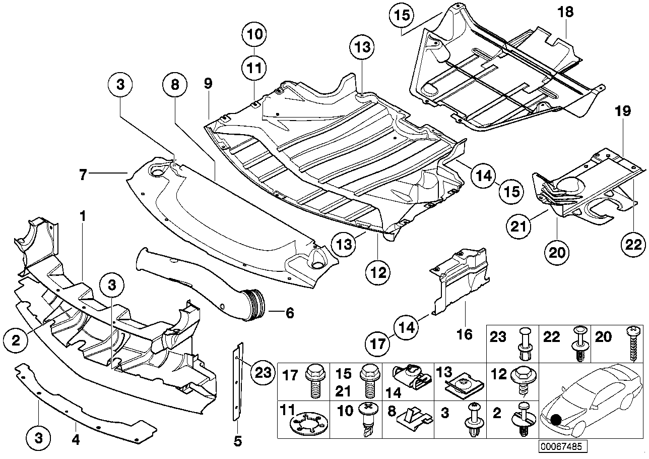 Genuine BMW 51718234124 E52 Engine Compartment Screening (Inc. Alpina V8 & Z8) | ML Performance UK Car Parts