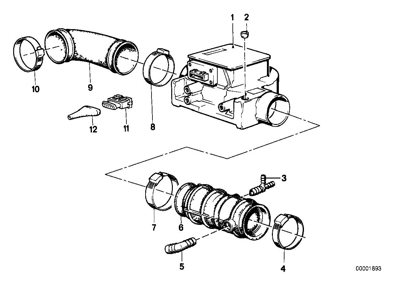 Genuine BMW 13621272101 E23 E24 E28 Volume Air Flow Sensor (Inc. 628CSi, 728iS & 525i) | ML Performance UK Car Parts