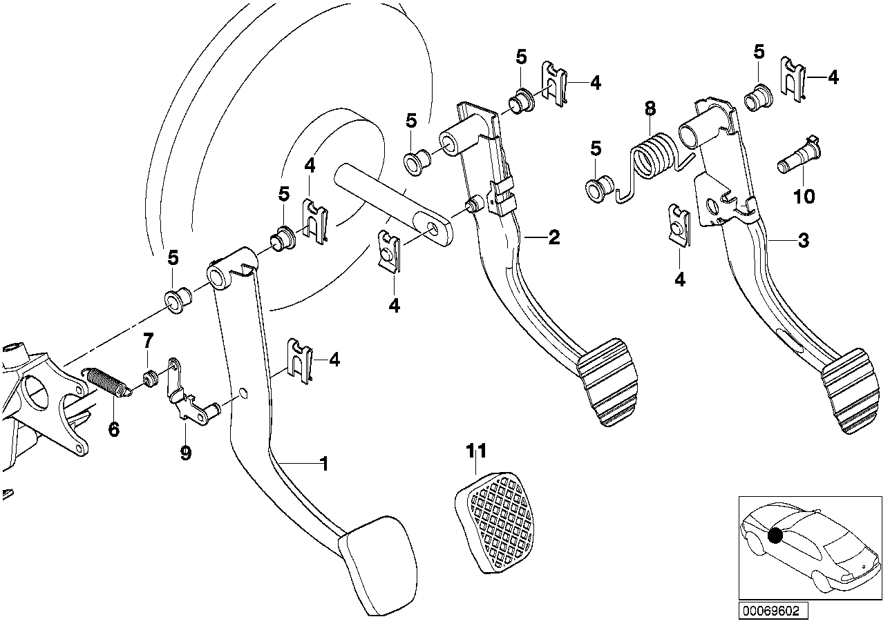 Genuine BMW 35211162130 E39 E38 Brake Lever (Inc. 523i) | ML Performance UK Car Parts