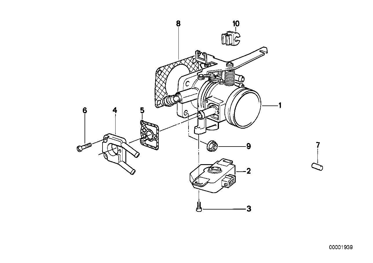 Genuine BMW 13541716065 E30 E34 Throttle Housing Assy CODE 