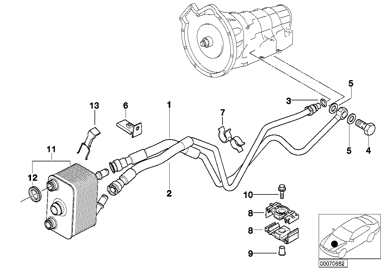 Genuine BMW 17221437863 E53 Bracket Oil Pipe (Inc. X5 4.4i) | ML Performance UK Car Parts