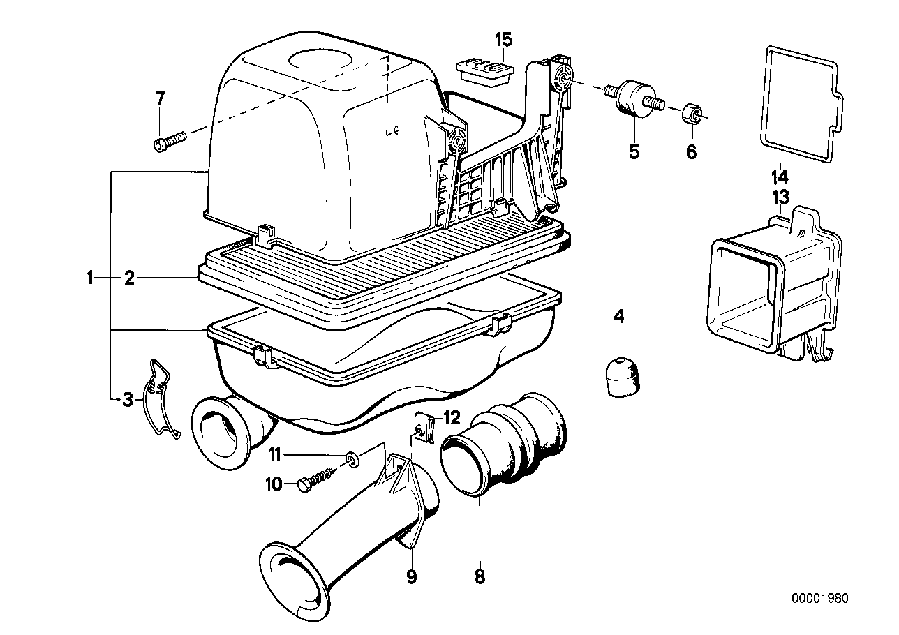 Genuine BMW 13711312331 E30 Intake Muffler (Inc. 320is & M3) | ML Performance UK Car Parts