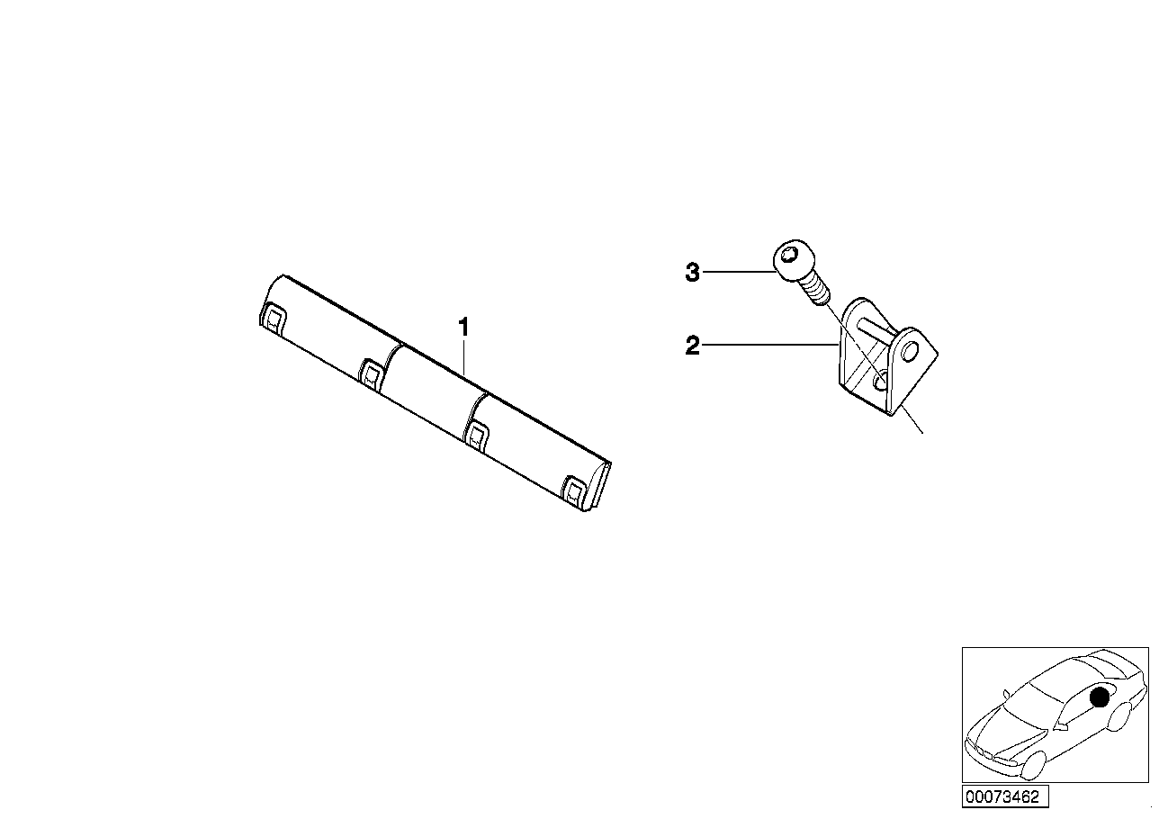 Genuine BMW 72147006162 E46 Holder Isofix, Interior (Inc. 325i, 330xi & 325xi) | ML Performance UK Car Parts