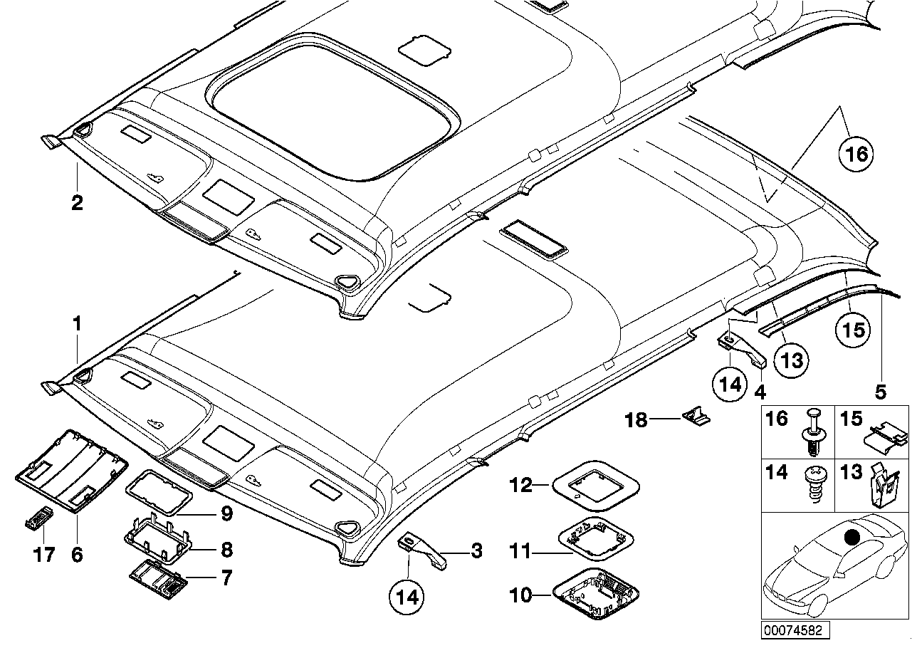 Genuine BMW 51448266531 E46 Covering Left HELLGRAU (Inc. 325i, 325xi & 323i) | ML Performance UK Car Parts