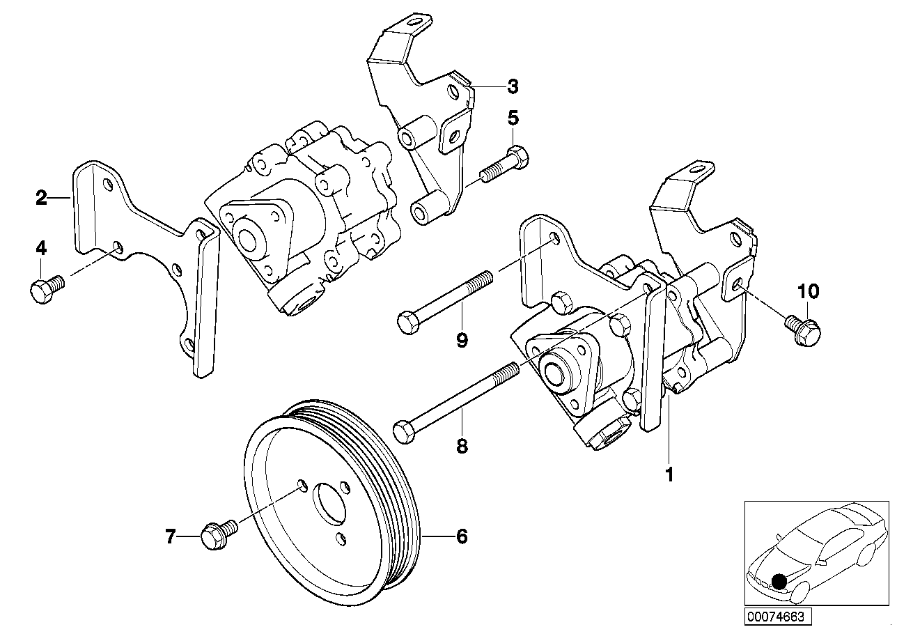 Genuine BMW 32421438476 E53 Front Vane Pump Bracket (Inc. X5 3.0i) | ML Performance UK Car Parts