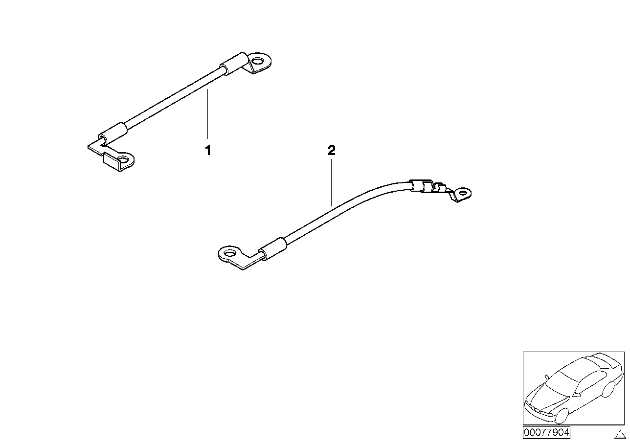 Genuine BMW 61126903955 E46 Earth Strap, Hinge/Trunk Lid, Left (Inc. 325i, 320i & 320d) | ML Performance UK Car Parts