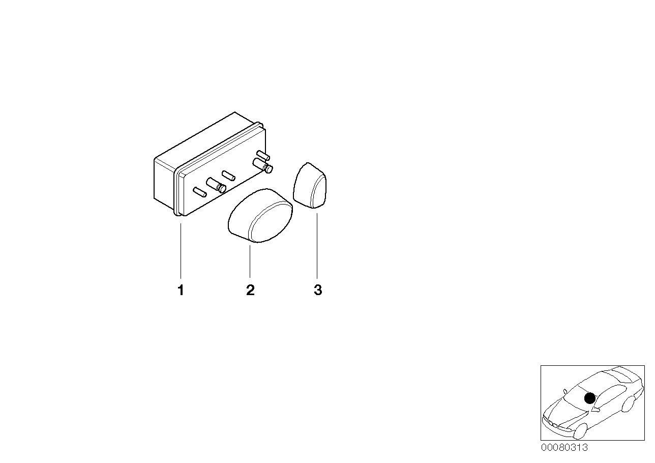 Genuine BMW 61318382296 E52 Front Right Backrest Adjustment Button (Inc. Alpina V8 & Z8) | ML Performance UK Car Parts