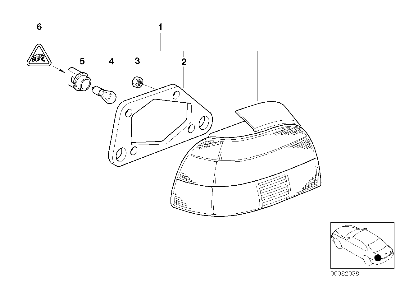 Genuine BMW 63216902530 E39 Right Rear Light, White Turn Indicator (Inc. 530i, 540i & 525i) | ML Performance UK Car Parts