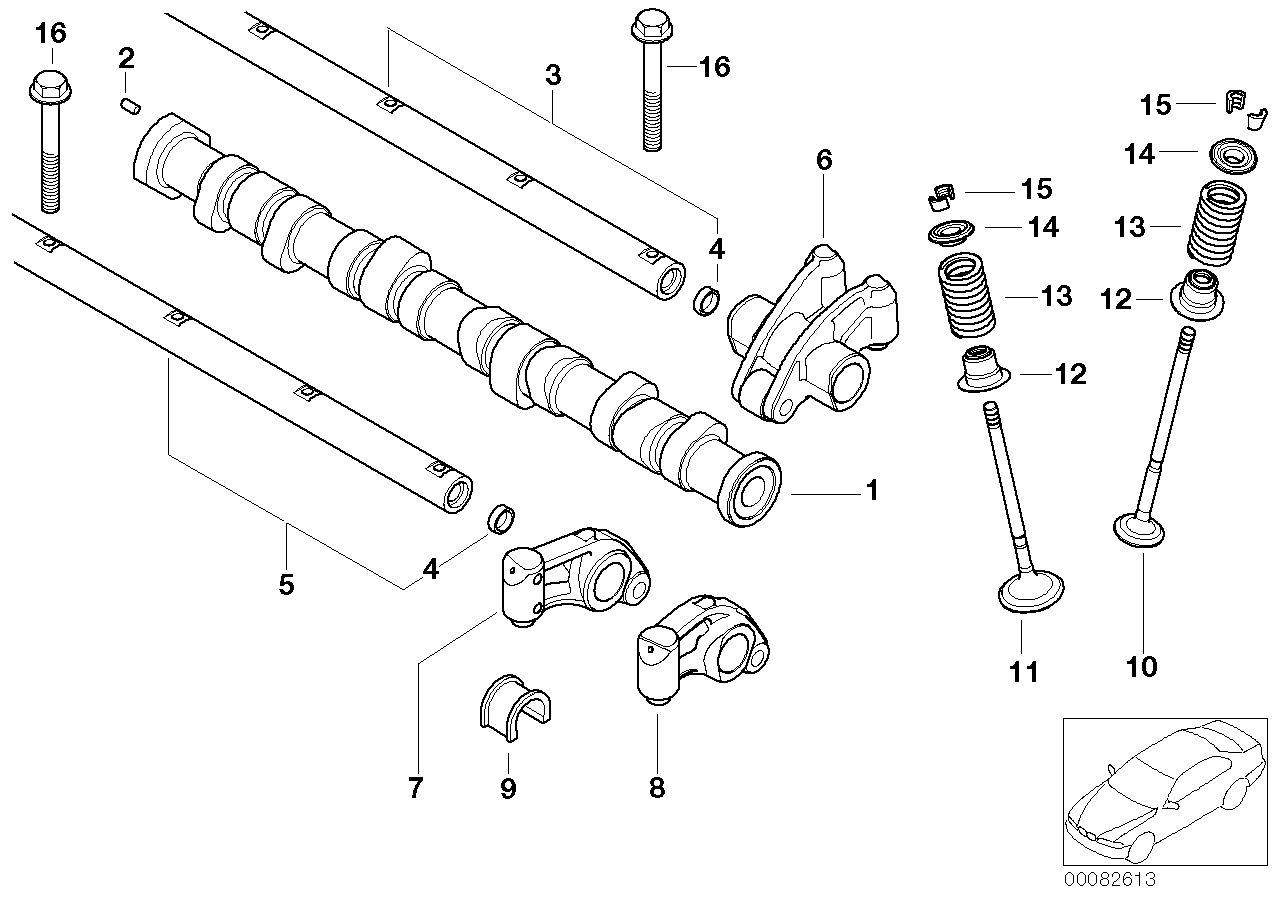 Genuine BMW 11311485827 R50 R53 Camshaft (Inc. Cooper S, Cooper & Coop.S JCW GP) | ML Performance UK Car Parts