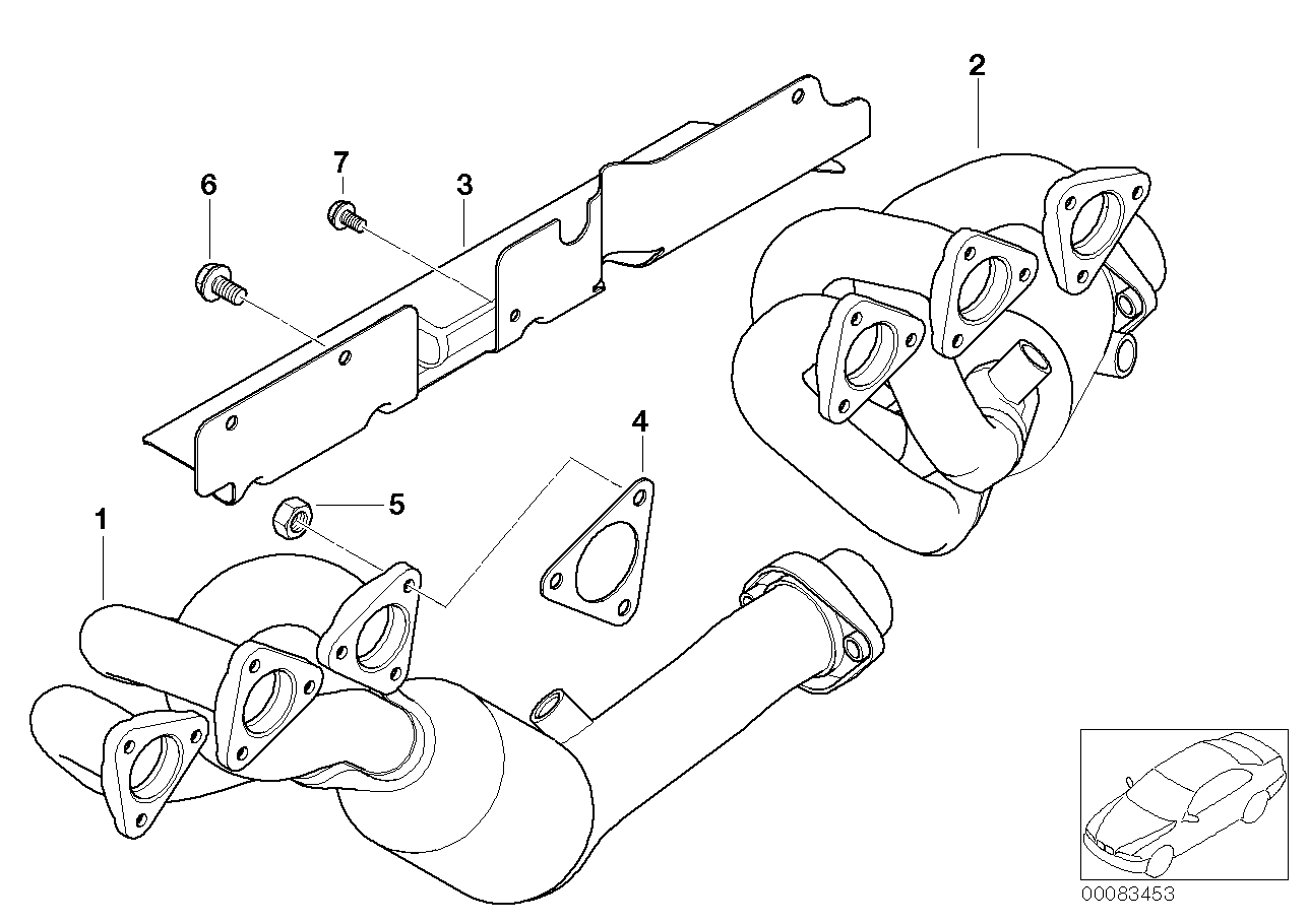 Genuine BMW 11627834674 E46 E36 Rp-Exhaust Manifold With Catalytic Conv. ZYL. 4-6 (Inc. M3 & Z3 M) | ML Performance UK Car Parts