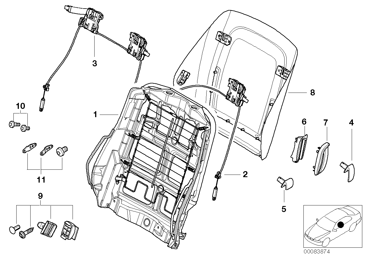 Genuine BMW 52107918708 E63 Covering Right SCHWARZ (Inc. 630i, 650i & M6) | ML Performance UK Car Parts