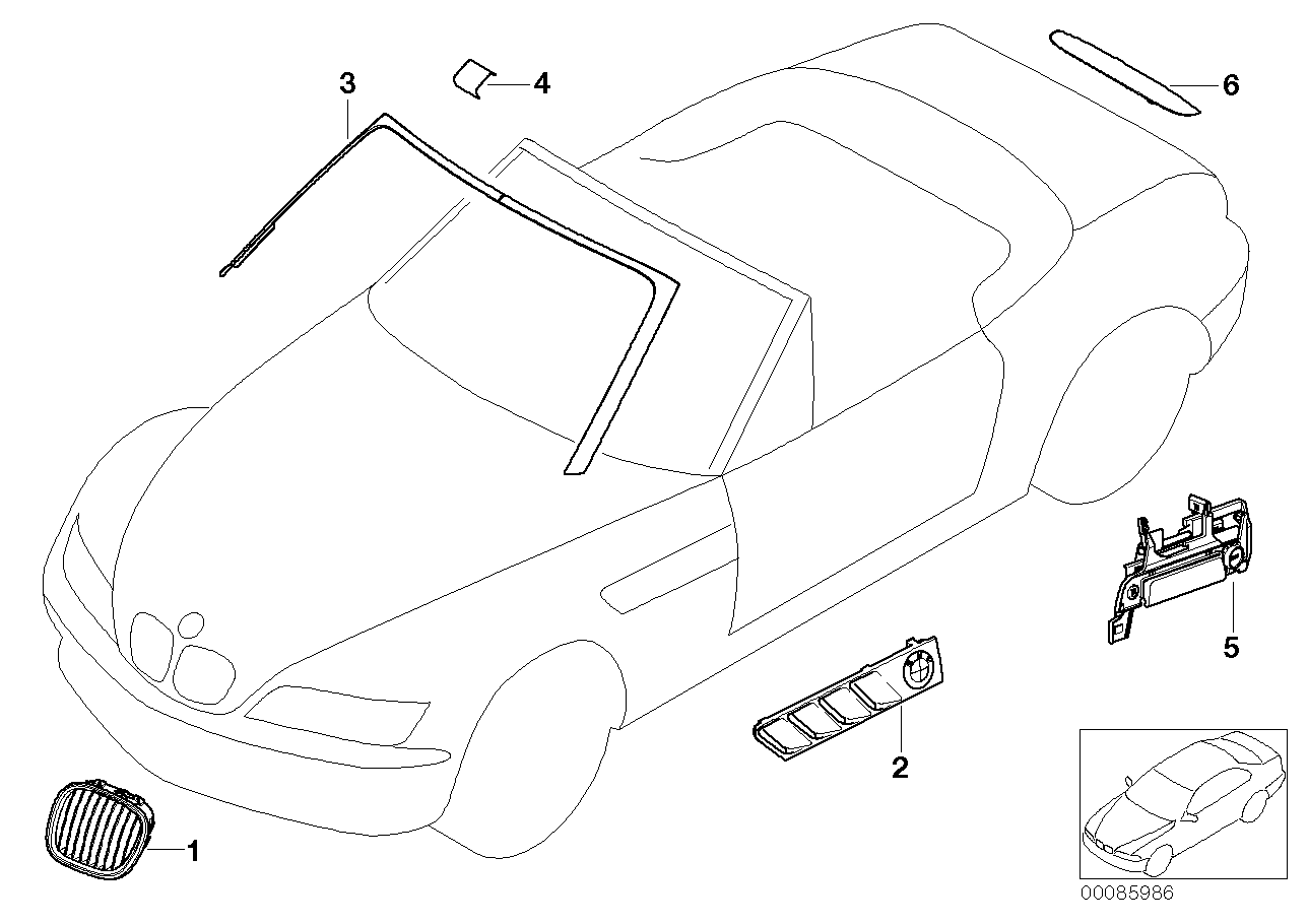 Genuine BMW 51168398507 E36 Cover, Windscreen Panel, Top CHROM (Inc. Z3) | ML Performance UK Car Parts