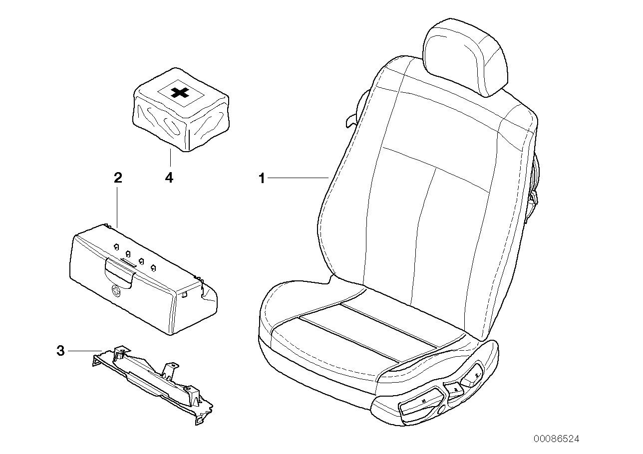 Genuine BMW 52107044958 E86 E85 E83 First Aid Box Empty (Inc. X5 3.0i, 318td & X3 2.0d) | ML Performance UK Car Parts