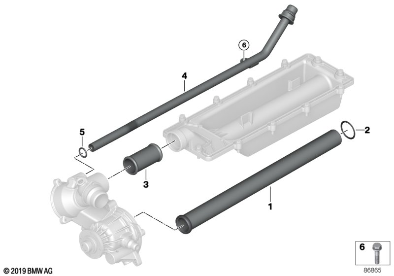 Genuine BMW 11511439976 E65 F02 E61 Return Pipe (Inc. Cullinan, 650i & M760iX) | ML Performance UK Car Parts