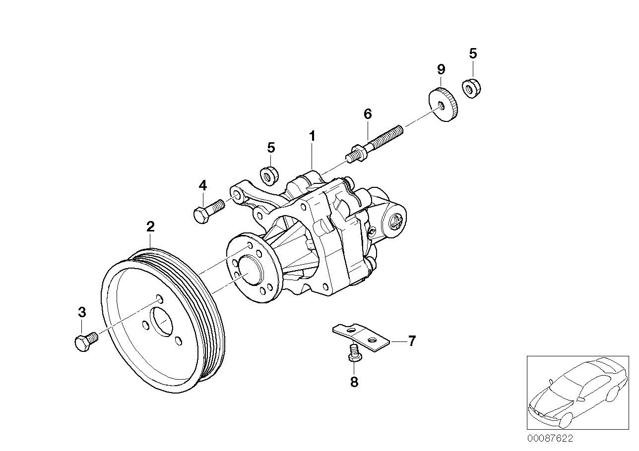 Genuine BMW 32411140906 E32 At-Vane Pump VICKERS (Inc. 730i & 740i) | ML Performance UK Car Parts