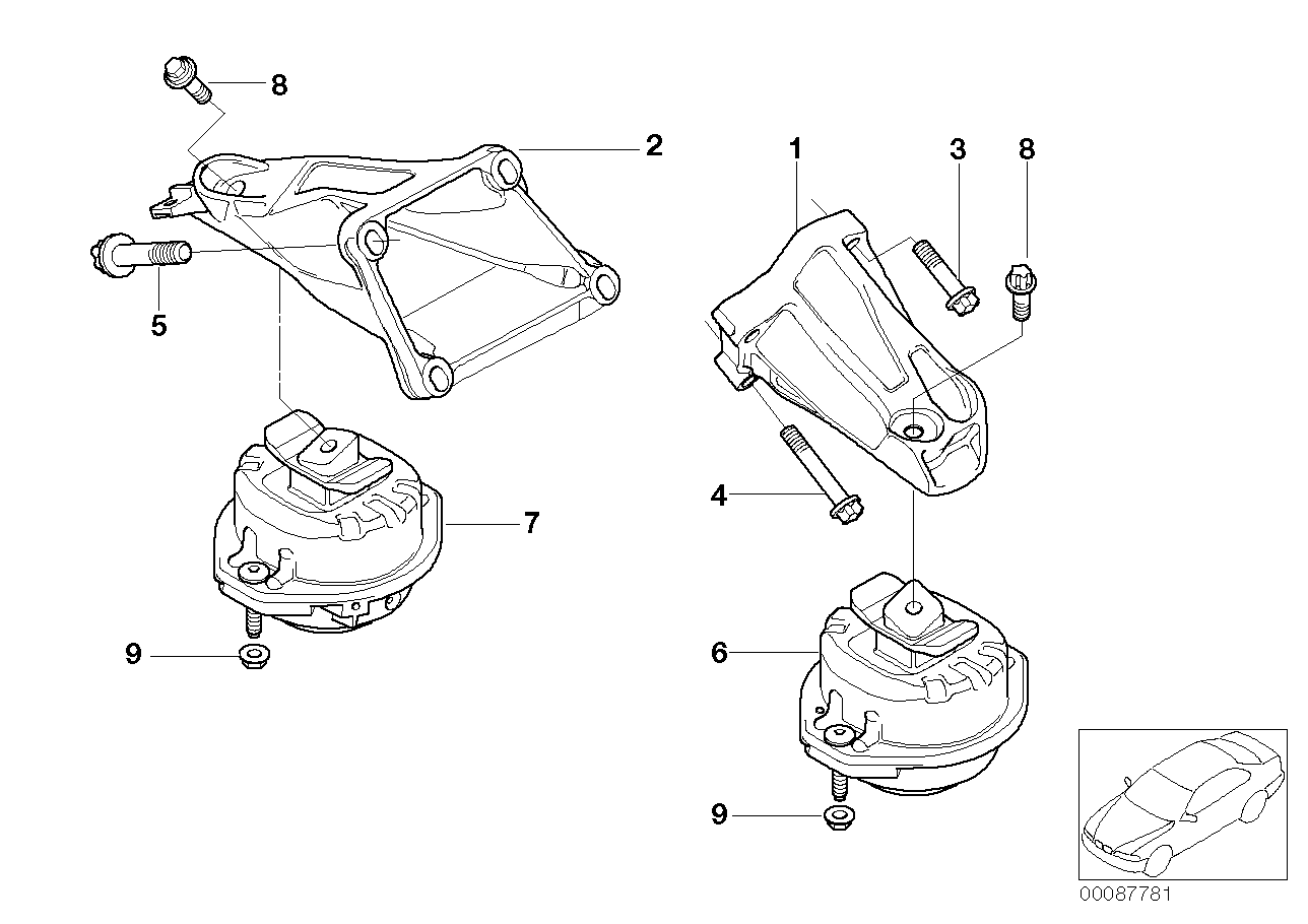 Genuine BMW 22116769185 E67 E65 E66 Engine Mount, Left (Inc. Alpina B7, 735Li & 745LiS) | ML Performance UK Car Parts