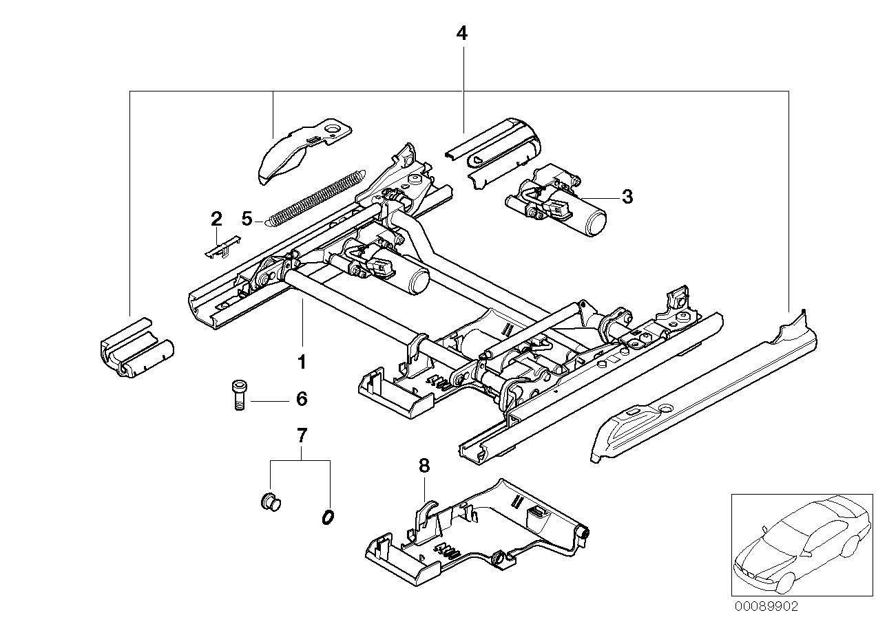 Genuine BMW 67318352192 E39 E38 Drive F Longitudinal And Tilt Adjustment (Inc. 520i, 530d & 728iL) | ML Performance UK Car Parts