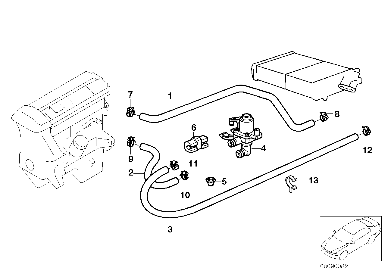 Genuine BMW 64218378610 E36 Hose F Engine Inlet And Heater Radiator (Inc. Z3) | ML Performance UK Car Parts