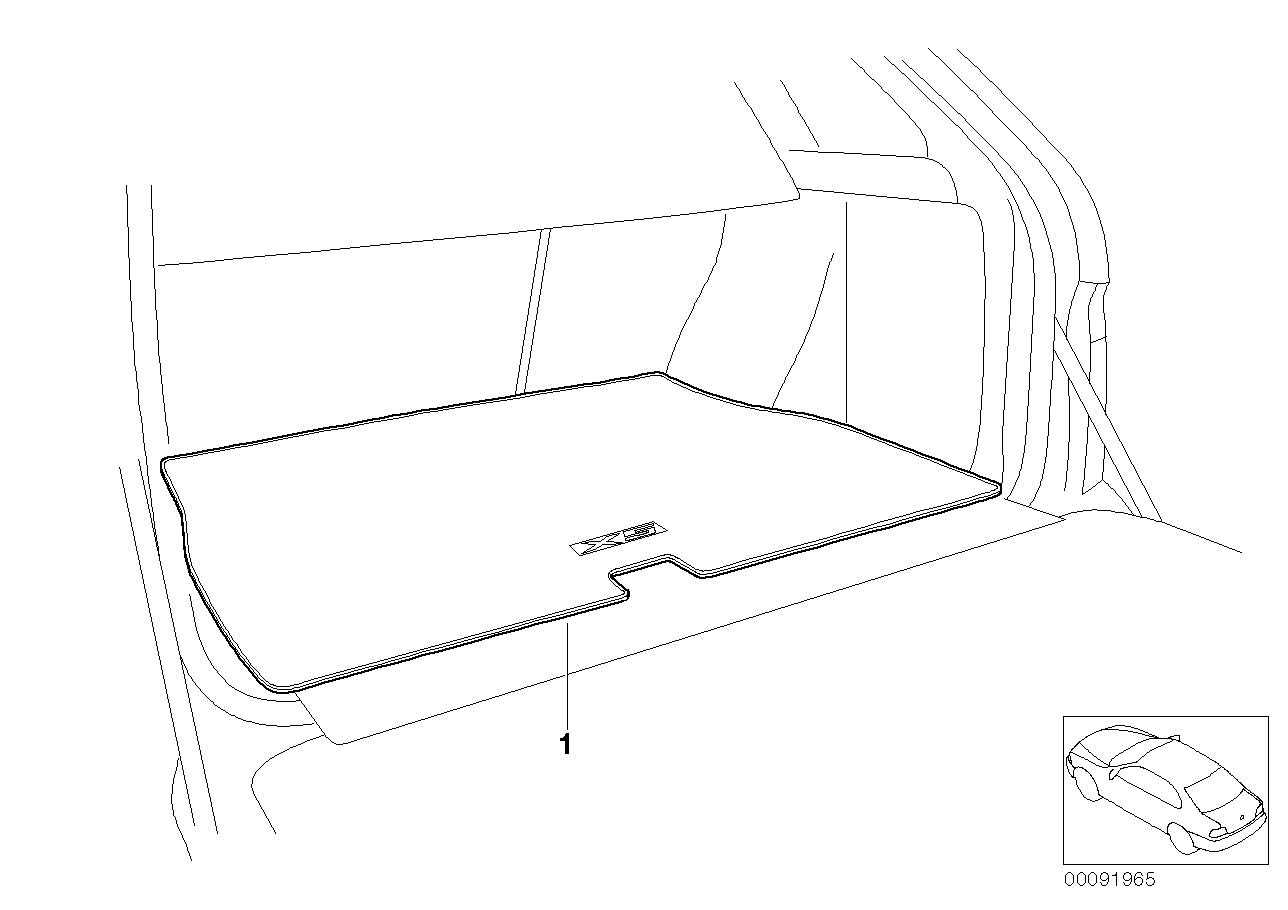 Genuine BMW 82110306546 E83 Trunkmat E 83 (Inc. X3 3.0si, X3 3.0i & X3 2.5i) | ML Performance UK Car Parts
