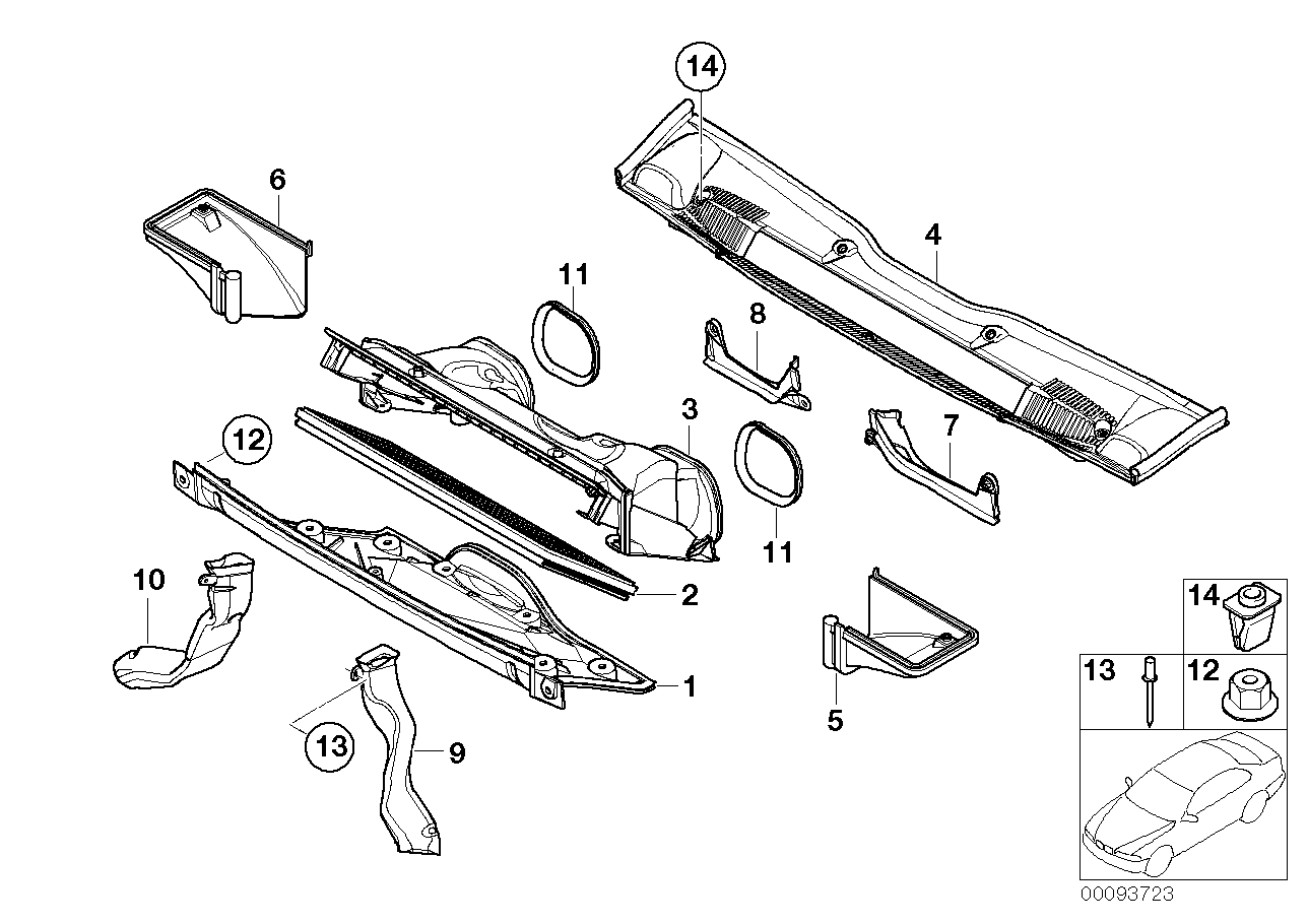 Genuine BMW 64318381027 E53 Supporting Ledge Left (Inc. X5 4.8is) | ML Performance UK Car Parts