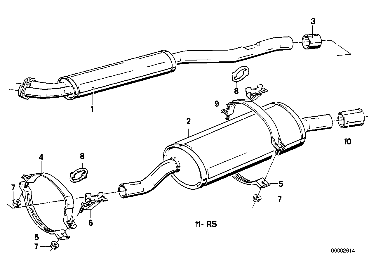 Genuine BMW 18101719277 E30 Front Muffler (Inc. 320i) | ML Performance UK Car Parts