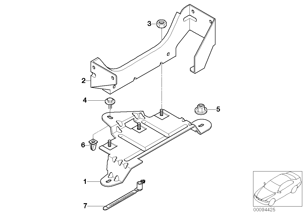 Genuine BMW 65128368229 E39 Base Support System (Inc. 525i, 525d & 528i) | ML Performance UK Car Parts