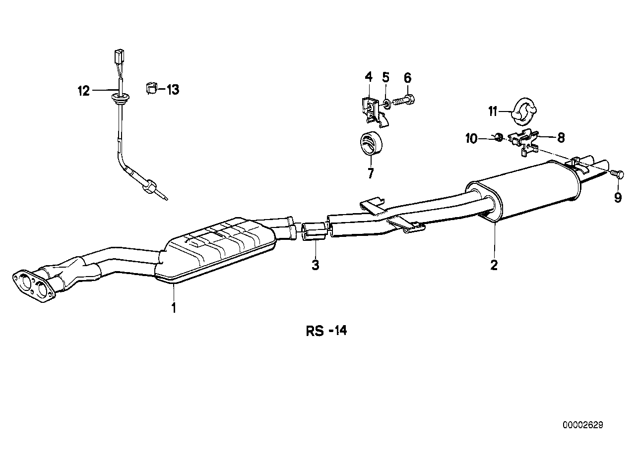 Genuine BMW 11761312031 E30 Exhaust Pipe, Catalytic Converter (Inc. M3) | ML Performance UK Car Parts