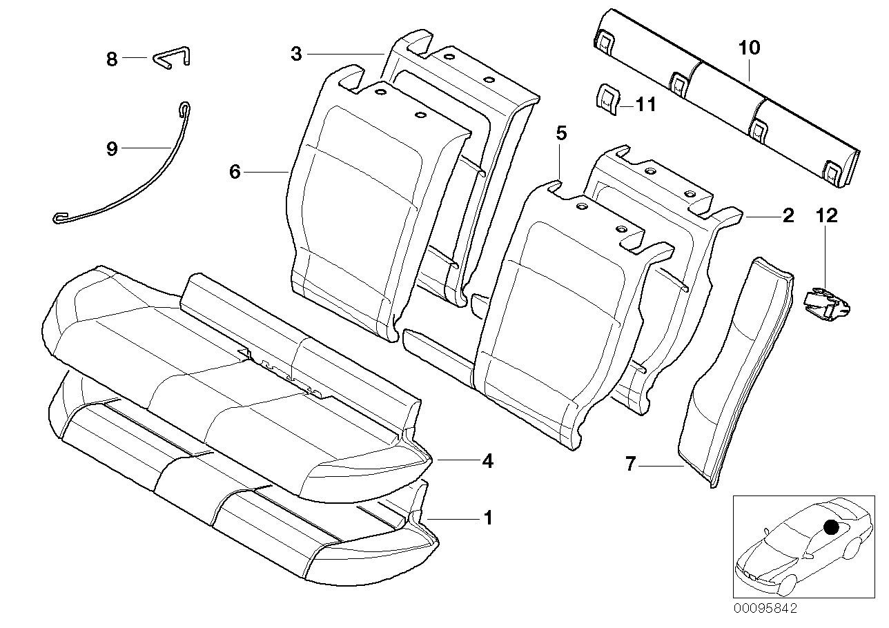 Genuine BMW 52208267013 E46 Seat Upholstery (Inc. 325xi, 320d & 330i) | ML Performance UK Car Parts